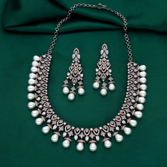 Zirconia Victorian Necklace Set