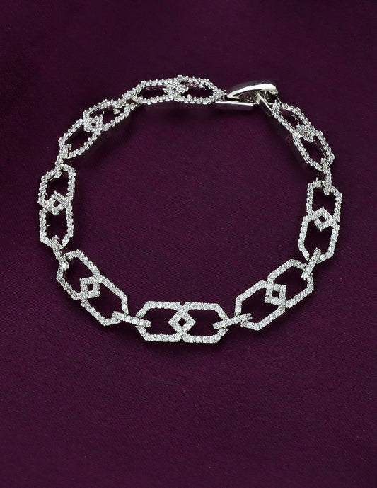 Zirconia Designer Chain Bracelet