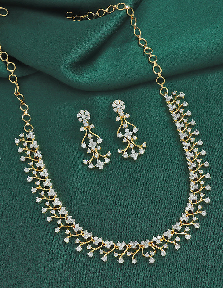 Designer Zirconia Crystal Elegance Necklace Set