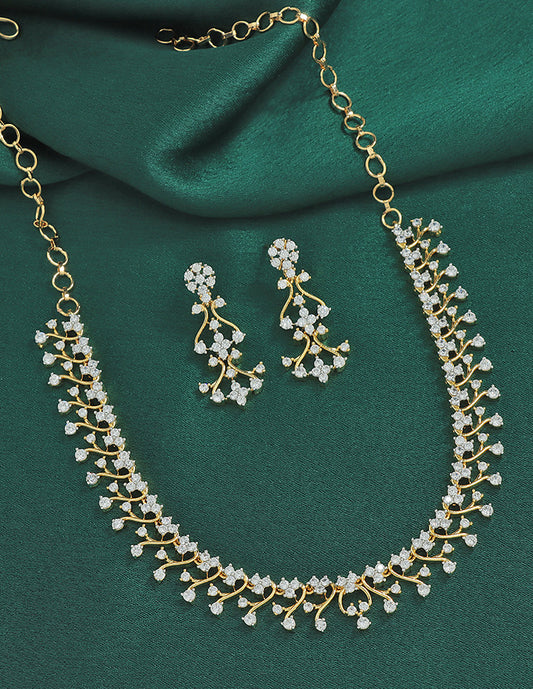 Designer Zirconia Crystal Elegance Necklace Set
