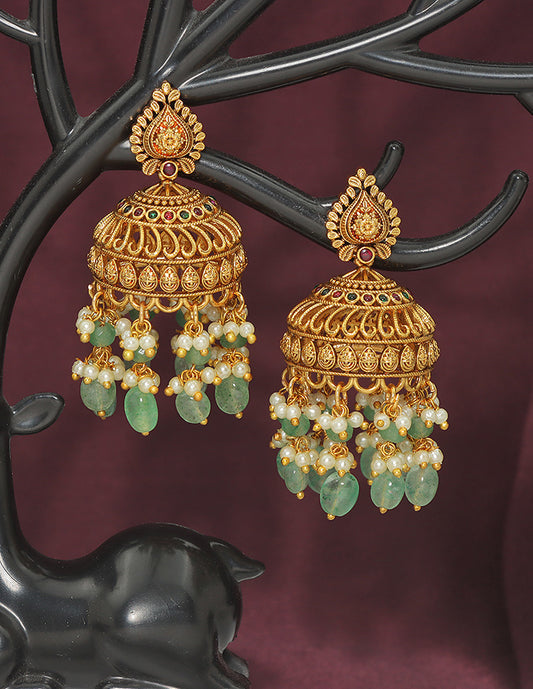 Designer Matt Kempu Royal Design Jhumka Earrings