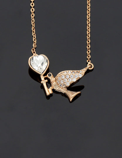 Swarovski Crystal Bird Chain Pendant