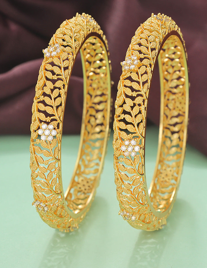 Designer Zirconia Floral Bangles
