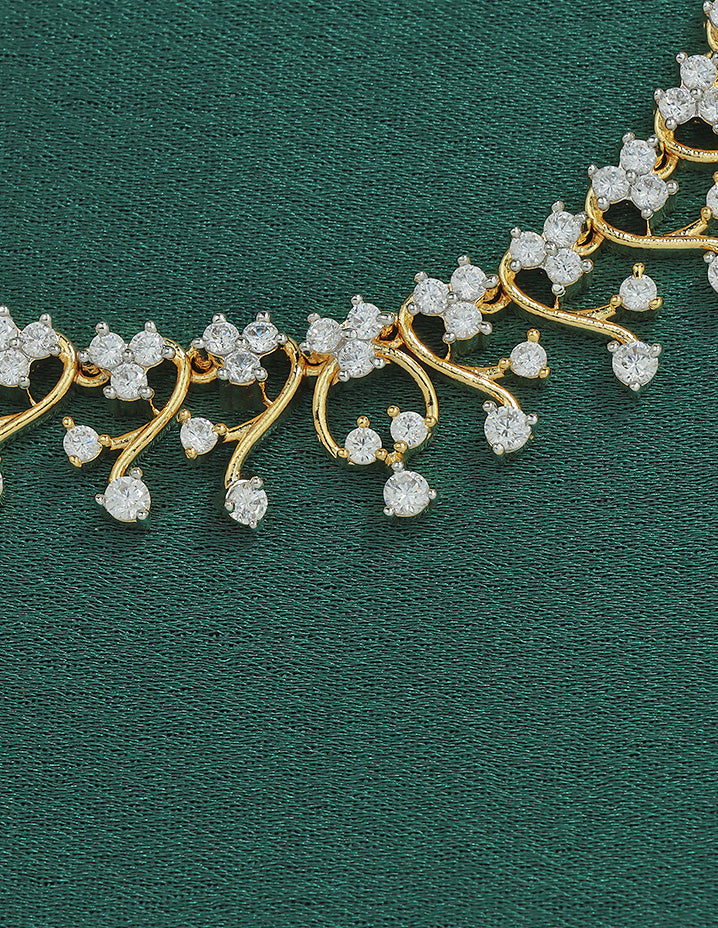 Designer Zirconia Crystal Elegance Necklace Set