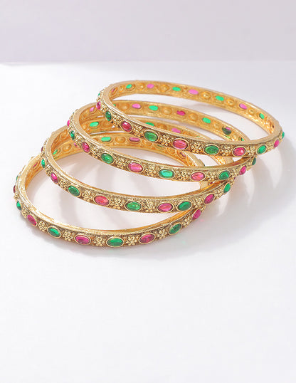 Designer Matt Kempu Stone Bangles