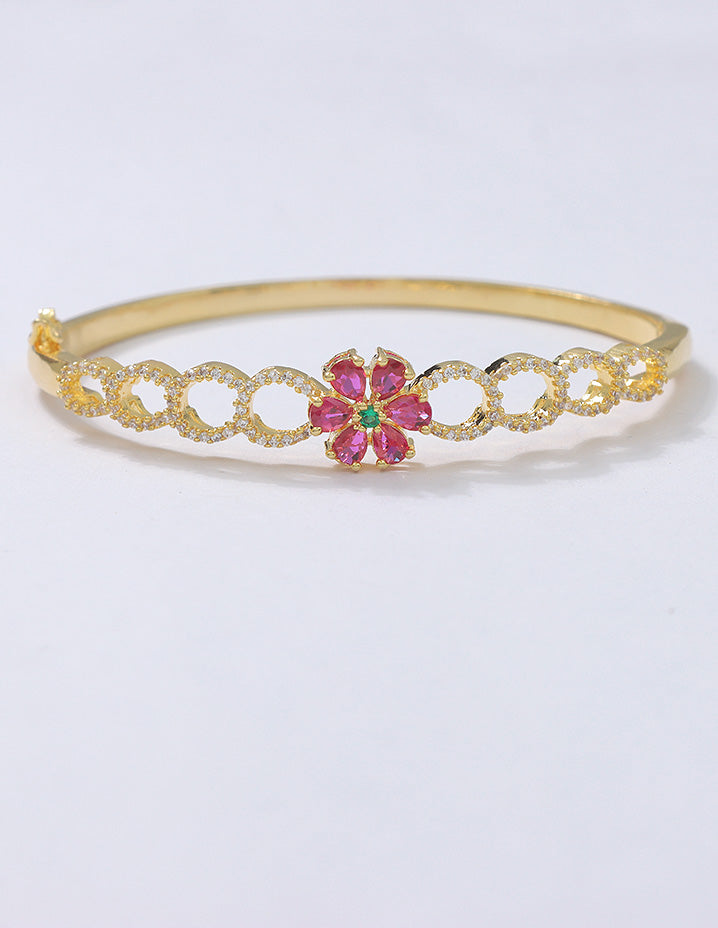 Designer Zirconia Flower Bracelet