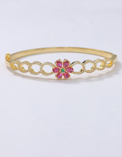 Designer Zirconia Flower Bracelet
