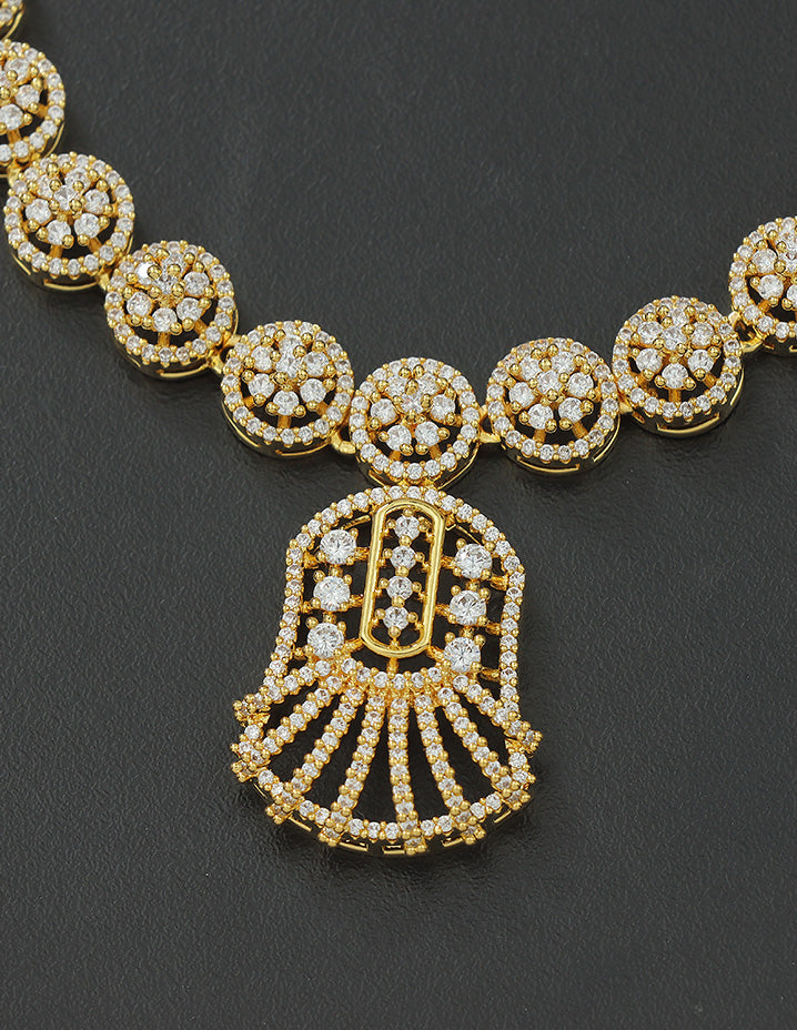 Designer Zirconia Crystal Elegance Necklace Set