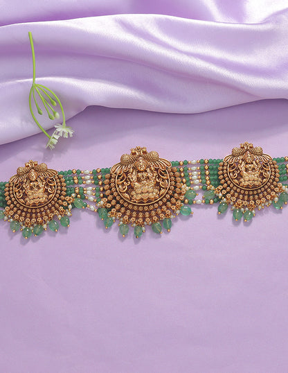 Designer Matt Lakshmi Devi Beads Chain Vaddanam