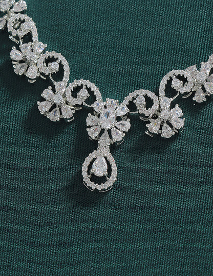Designer Zirconia Crystal Elegance Necklace Set