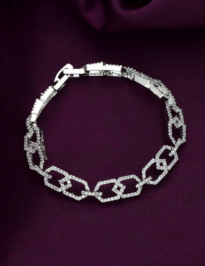 Zirconia Designer Chain Bracelet