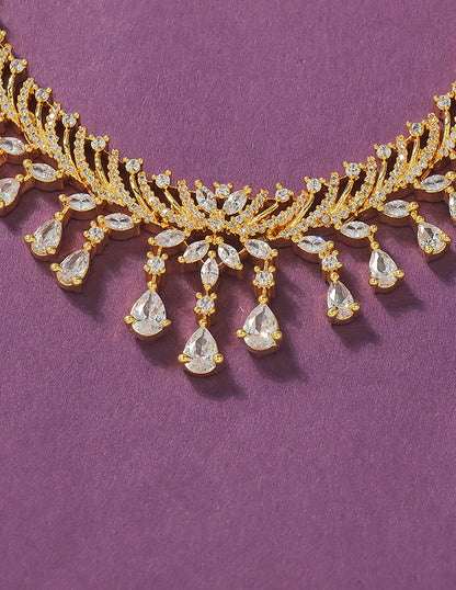 Designer Zirconia Crystal Elegance Necklace Set