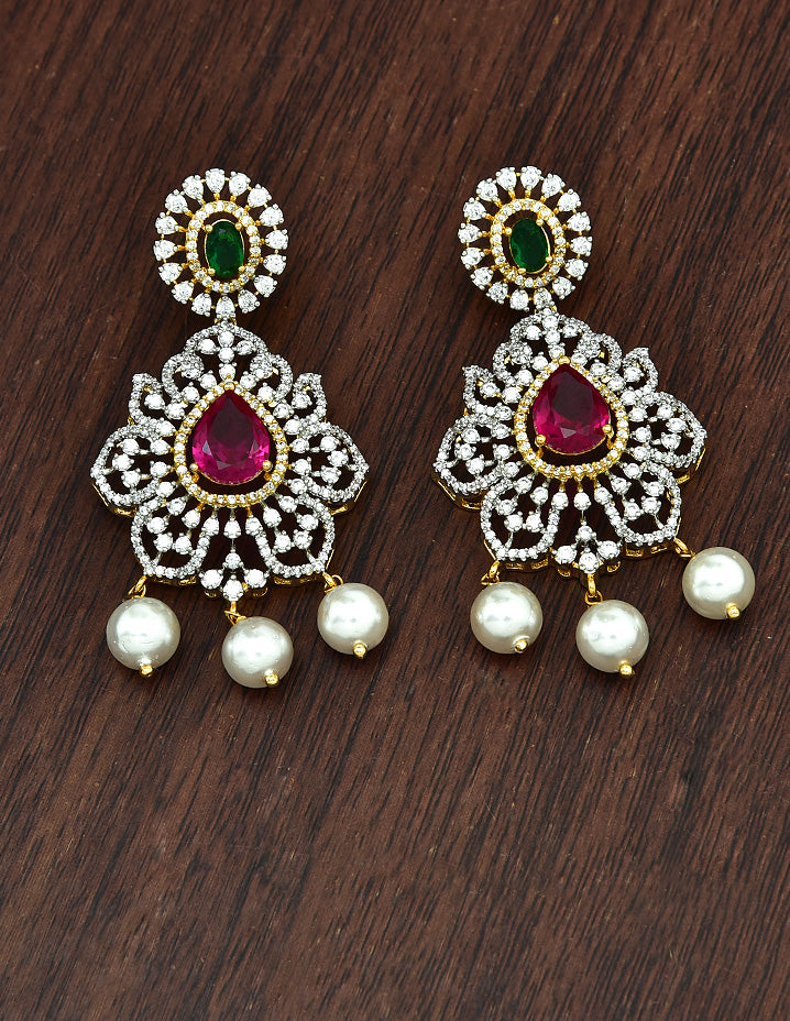 Designer GJ Polish Zirconia Long Haaram