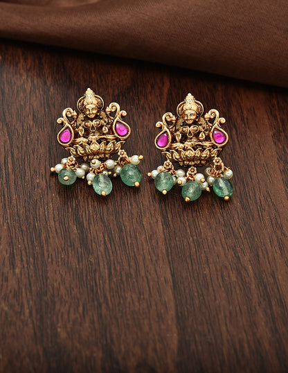 Designer Matt Kempu Lakshmi Devi Long Haaram Set