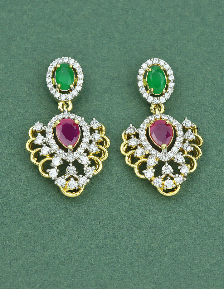 Designer GJ Navaratna Necklace Set Violet & Purple Designer Fashion