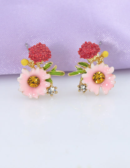 Designer Ceramic Earrings and Brooch Combo