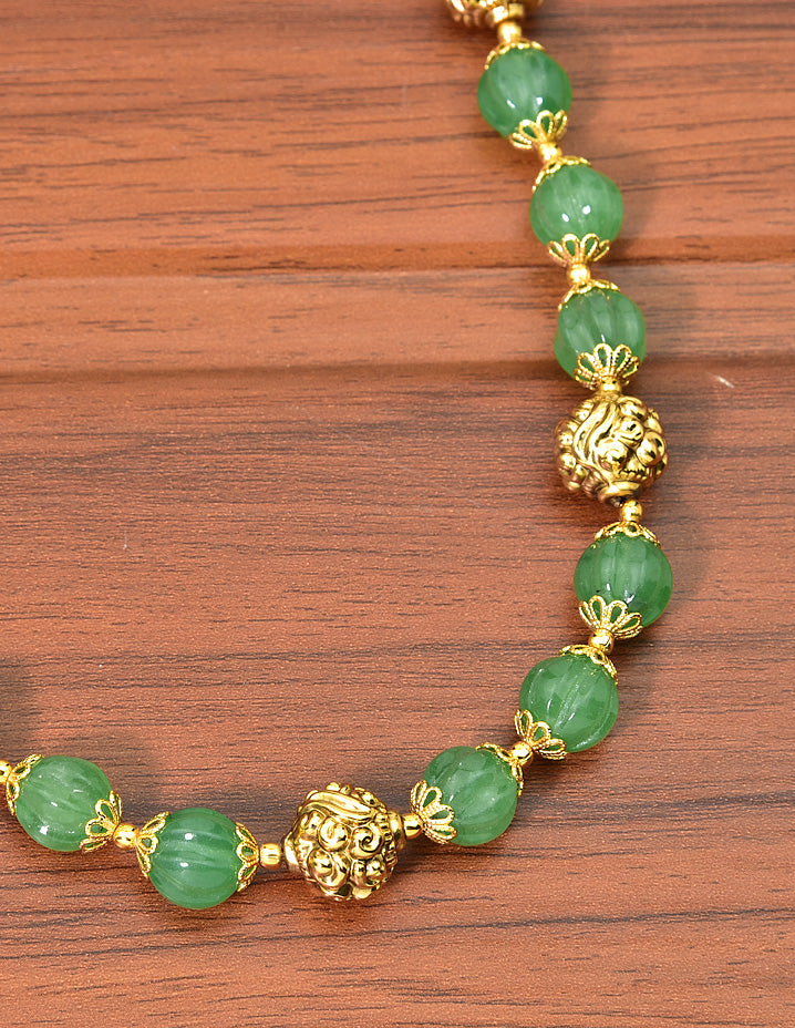 Designer Pumpkin Beads Mala
