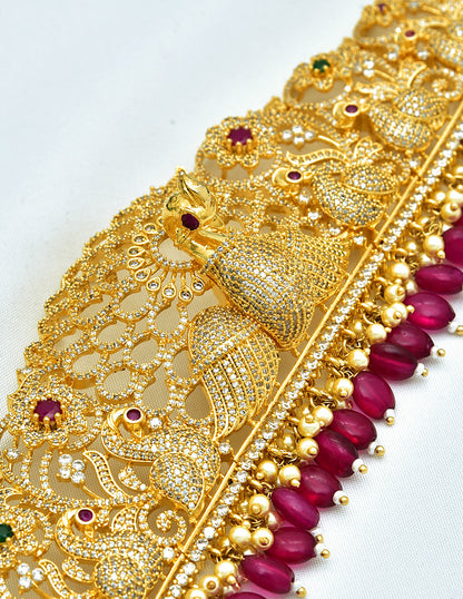 Designer Peacock Chain Waist Belt