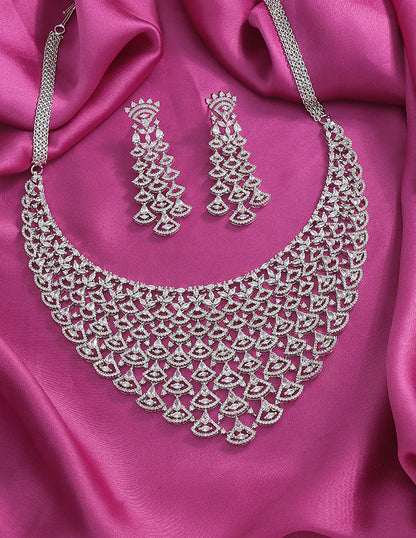Designer Zirconia Bridal Necklace Set