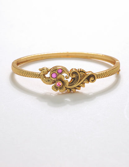 Designer Floral Gold Polish Bracelet