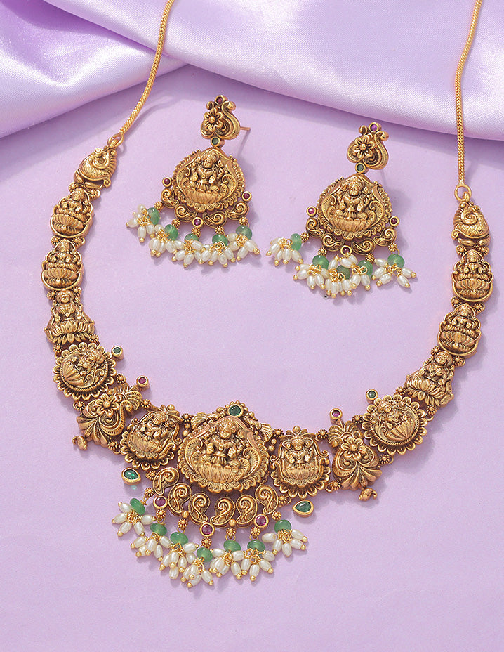 Designer Lakshmi Devi Necklace Set