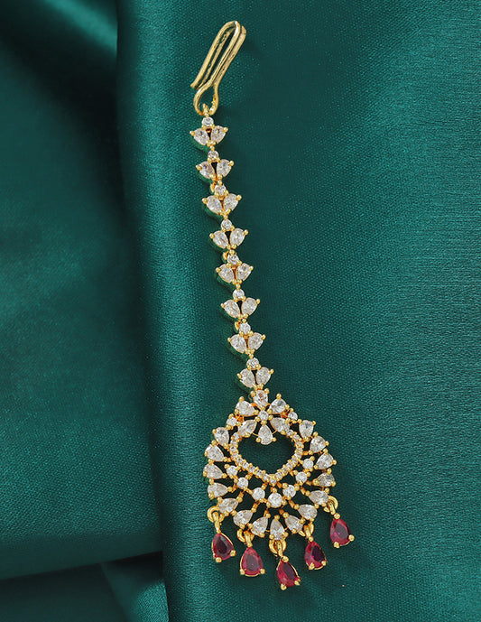Designer Zirconia Maang Tikka