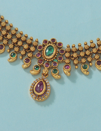 Designer Matt Kempu Long Haaram Set