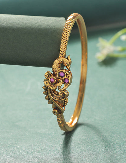 Designer Floral Gold Polish Bracelet