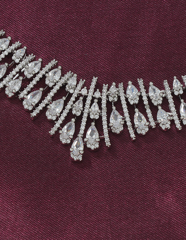 Designer Zirconia Crystal Elegance Necklace Set