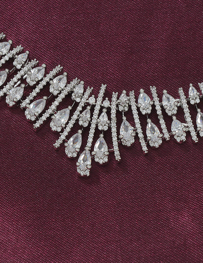 Designer Zirconia Crystal Elegance Necklace Set