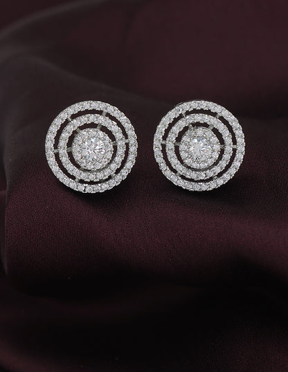Designer Zirconia Sperical Stud Earrings
