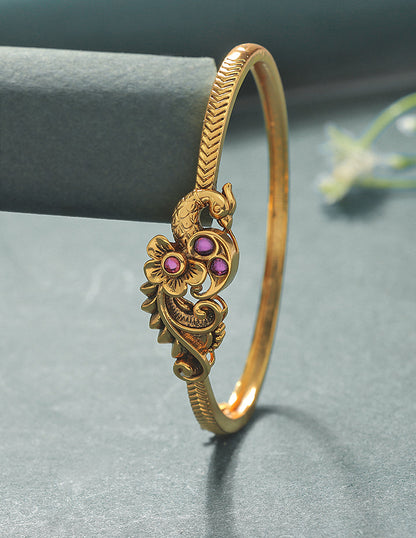 Designer Floral Gold Polish Bracelet