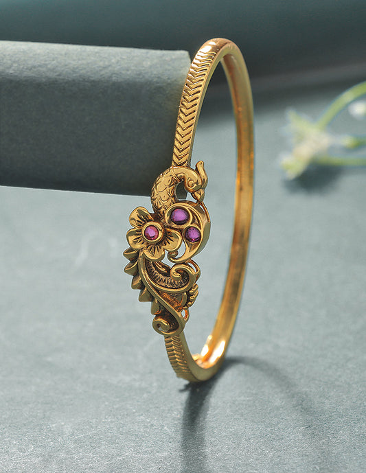 Designer Floral Gold Polish Bracelet