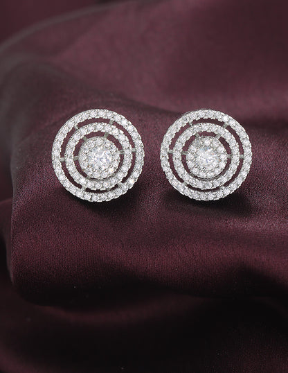 Designer Zirconia Sperical Stud Earrings