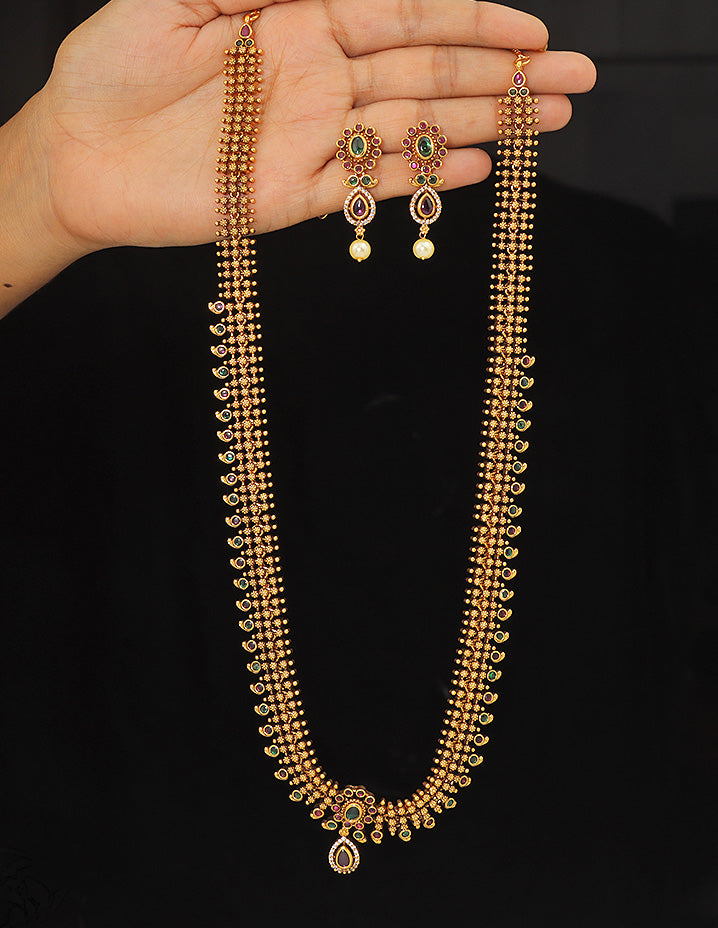 Designer Matt Kempu Long Haaram Set