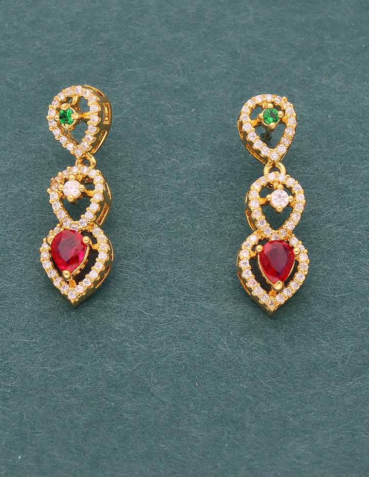 Designer Gold Plated Zirconia Necklace Set