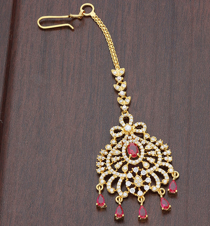 Designer Zirconia Maang Tikka