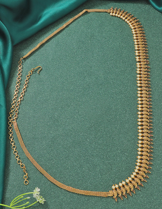Designer Kempu Mango Shape Chain Vaddanam