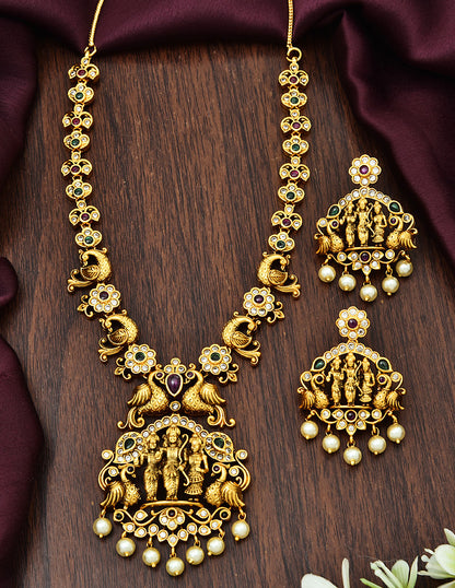 Designer Matt Ramparivar Devi Necklace Set