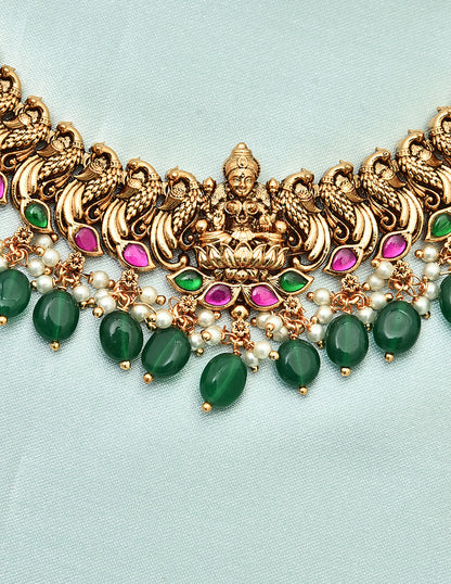Designer Matt Kempu Lakshmi Devi Long Haaram Set