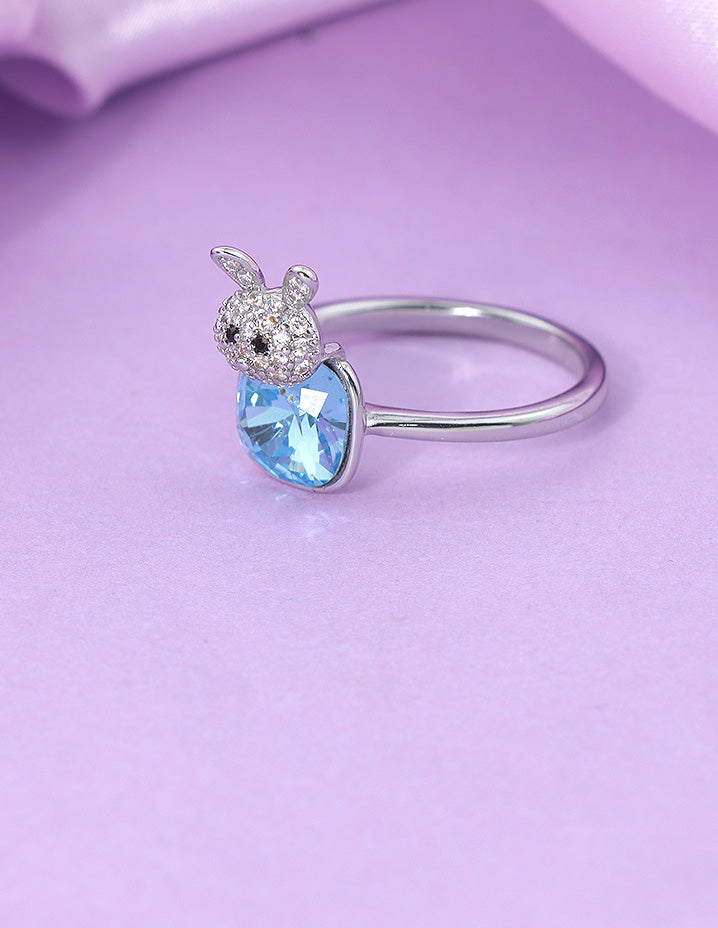 Designer Zirconia Crystal Charm Finger Ring