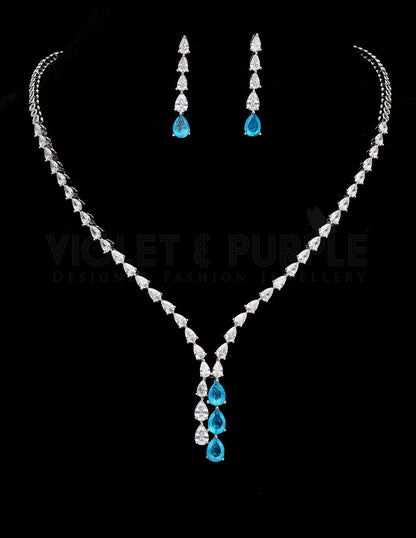Stylish Zircon Necklace Set