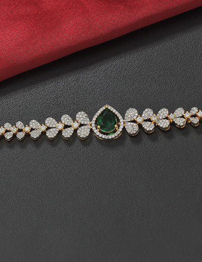 Designer GJ Polish Zirconia Chain Vaddanam