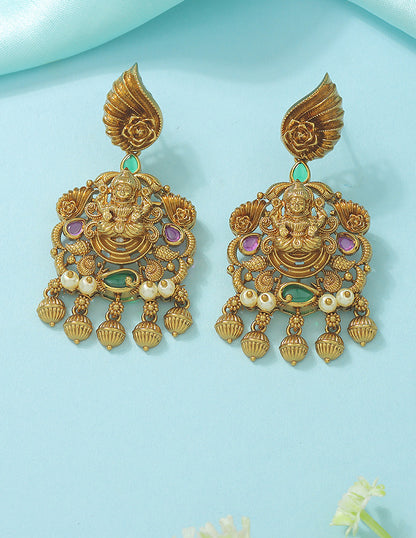 Designer Zirconia Kempu Necklace Set