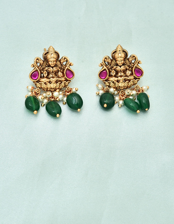 Designer Matt Kempu Lakshmi Devi Long Haaram Set