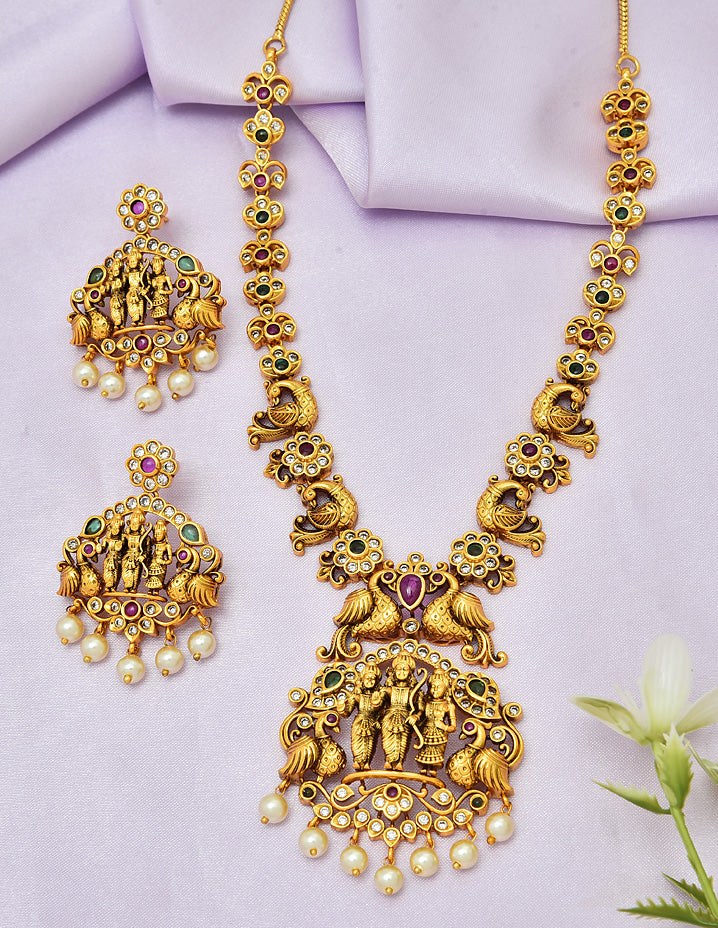 Designer Matt Ramparivar Devi Necklace Set