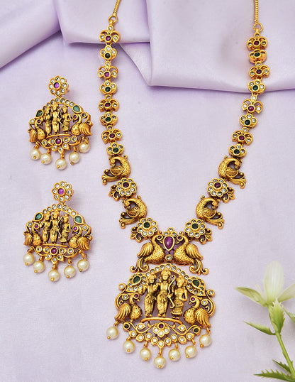 Designer Matt Ramparivar Devi Necklace Set