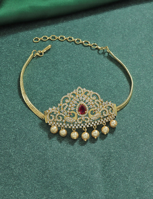 Designer Antique Lakshmi Devi Maang Tikka