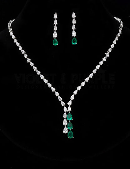 Stylish Zircon Necklace Set