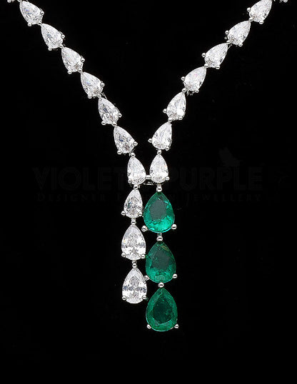 Stylish Zircon Necklace Set